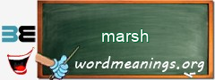 WordMeaning blackboard for marsh